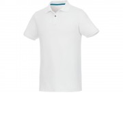 Мужское поло Beryl из переработанных органических материалов с коротким рукавом, белый