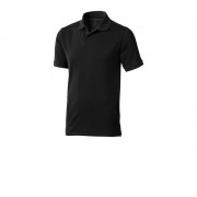 Calgary мужская футболка-поло с коротким рукавом, черный