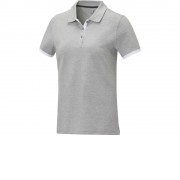 Morgan Двухцветное женское поло с коротким рукавом, серый яркий