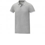 Morgan Двухцветное мужское поло с коротким рукавом , серый яркий