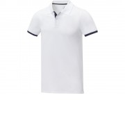 Morgan Двухцветное мужское поло с коротким рукавом , белый