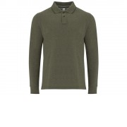 Рубашка поло Dylan мужская с длинным рукавом, меланжевый армейский зеленый