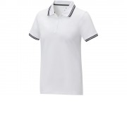 Amarago Женское поло с коротким рукавом и контрастной отделкой, белый