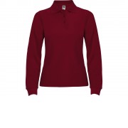 Рубашка поло Estrella женская с длинным рукавом, гранатовый