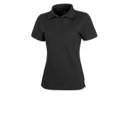 Calgary женская футболка-поло с коротким рукавом, черный