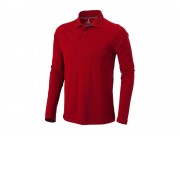 Рубашка поло Oakville мужская с длинным рукавом, красный