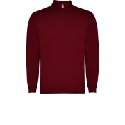 Рубашка поло Carpe мужская с длинным рукавом, гранатовый