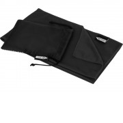 Спортивное охлаждающее полотенце Raquel из переработанного ПЭТ в мешочке, черный