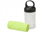 Охлаждающее полотенце Remy в ПЭТ-контейнере, лайм