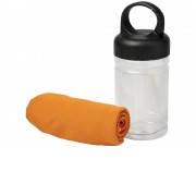 Охлаждающее полотенце Remy в ПЭТ-контейнере, оранжевый