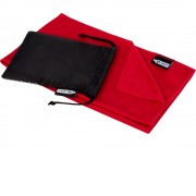 Спортивное охлаждающее полотенце Raquel из переработанного ПЭТ в мешочке, красный