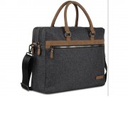 Портфель мужской BUGATTI Luce 15'', серый, полиэстер, 40х10х31,5 см