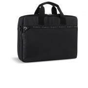 Портфель мужской BUGATTI Blanc Delight, чёрный, нейлон RPET600D/тарпаулин/полиэстер, 40х10х29 см
