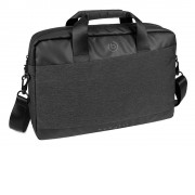 Портфель мужской BUGATTI Universum 15'', графитовый, полиэстер меланж/тарпаулин, 38х7х27 см, 7 л