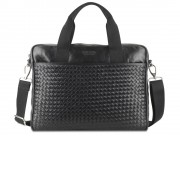 Сумка Mano Don Luca, натуральная кожа в черном цвете, 37 х 27 х 6 см