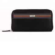 Кошелек Mano Don Leonardo, с RFID защитой, натуральная кожа в черном цвете, 19 х 2 х 10,5 см