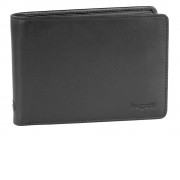 Портмоне BUGATTI Primo, чёрное, натуральная воловья кожа, 12,5х1х9 см