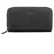 Кошелек Mano Don Montez, натуральная кожа в черном цвете, 19 х 10,3 см