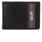 Бумажник Mano Don Leonardo, с RFID защитой, натуральная кожа в черном цвете, 12,5 х 2,5 х 9 см