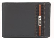 Бумажник Mano Don Leonardo, с RFID защитой, натуральная кожа в сером цвете, 12,5 х 2,5 х 9 см