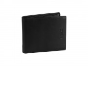 Портмоне BUGATTI Vertice, чёрное, натуральная воловья кожа, 11,5х2х10 см