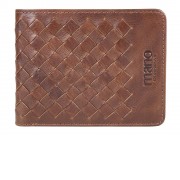 Бумажник Mano Don Luca, натуральная кожа в коньячном цвете, 11 х 8,5 см
