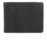 Бумажник Mano Don Montez, натуральная кожа в черном цвете, 12,5 х 9,7 см