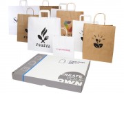 Коробка образцов пакетов из крафт-бумаги - Белый