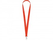 Ланъярд из RPET с карабином, красный