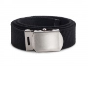 Ремень на пояс Canvas из ткани с металлической пряжкой, черный