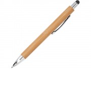 Ручка шариковая PAMPA с цветным стилусом, натуральный/черный