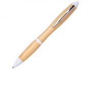 Шариковая ручка Nash из бамбука, натуральный/белый