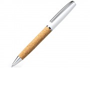 Ручка шариковая ALTON из натуральной пробки и металла, натуральный/серебристый