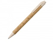 Ручка из пробки и переработанной пшеницы шариковая Evora, пробка/бежевый
