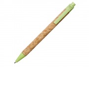 Шариковая ручка Midar из пробки и пшеничной соломы, зеленое яблоко