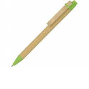 Ручка шариковая Salvador, натуральный/зеленый, черные чернила