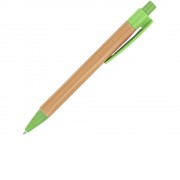 Шариковая ручка STOA с бамбуковым корпусом, зеленое яблоко
