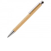 Ручка шариковая деревянная CALIBRA S, черный, 1мм, светло-коричневый