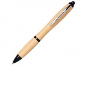 Шариковая ручка Nash из бамбука, натуральный/черный