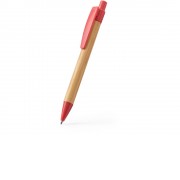 Шариковая ручка STOA с бамбуковым корпусом, красный
