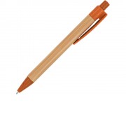 Шариковая ручка STOA с бамбуковым корпусом, оранжевый
