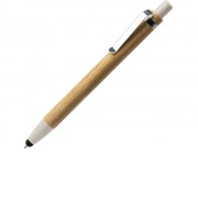 Ручка-стилус шариковая NAGOYA с бамбуковым корпусом, натуральный/бежевый