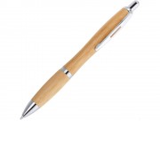 Шариковая ручка SAGANO из бамбука, серебристый