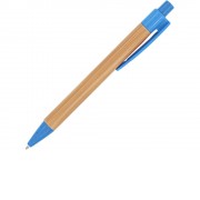 Шариковая ручка STOA с бамбуковым корпусом, голубой