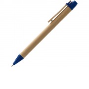 Ручка шариковая Salvador, натуральный/темно-синий, черные чернила