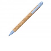 Шариковая ручка Midar из пробки и пшеничной соломы, cиний