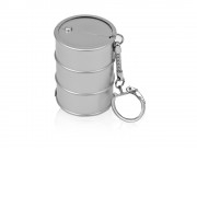 Брелок-рулетка Баррель, 1 м., серебристый