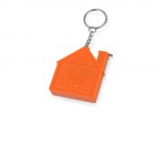 Брелок-рулетка Домик, 1 м., оранжевый