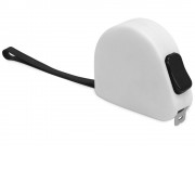 Рулетка 3м Meter, софт-тач, белый