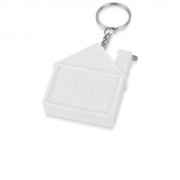 Брелок-рулетка Домик, 1 м., белый